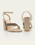 Celestina Nude Block Heels with Glitter Crossover and Ankle Strap – Essence by Rubina